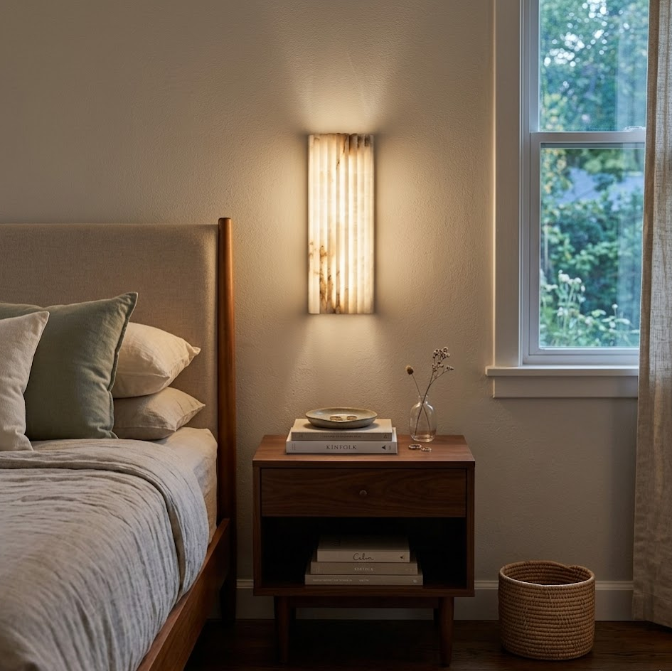 Aurelius Fluted Alabaster Sconce