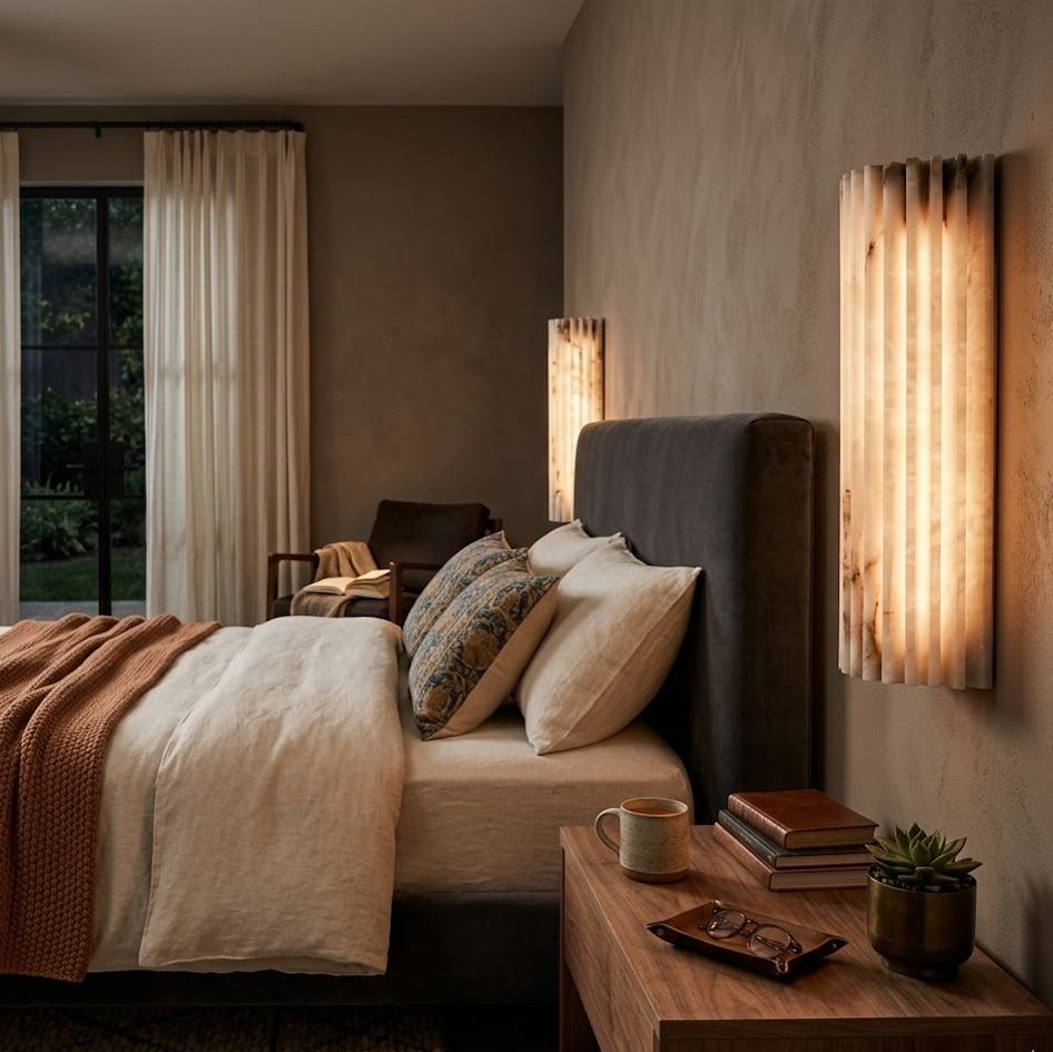 Aurelius Fluted Alabaster Sconce