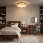 Aurene Alabaster Disc Flush Mount