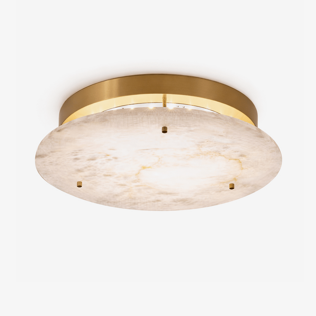 Aurene Alabaster Disc Flush Mount