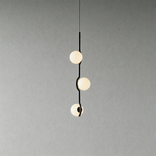3 Light Black Vertical Globe Light Studio Display
