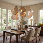 Bamboo Rattan Screen Chandelier