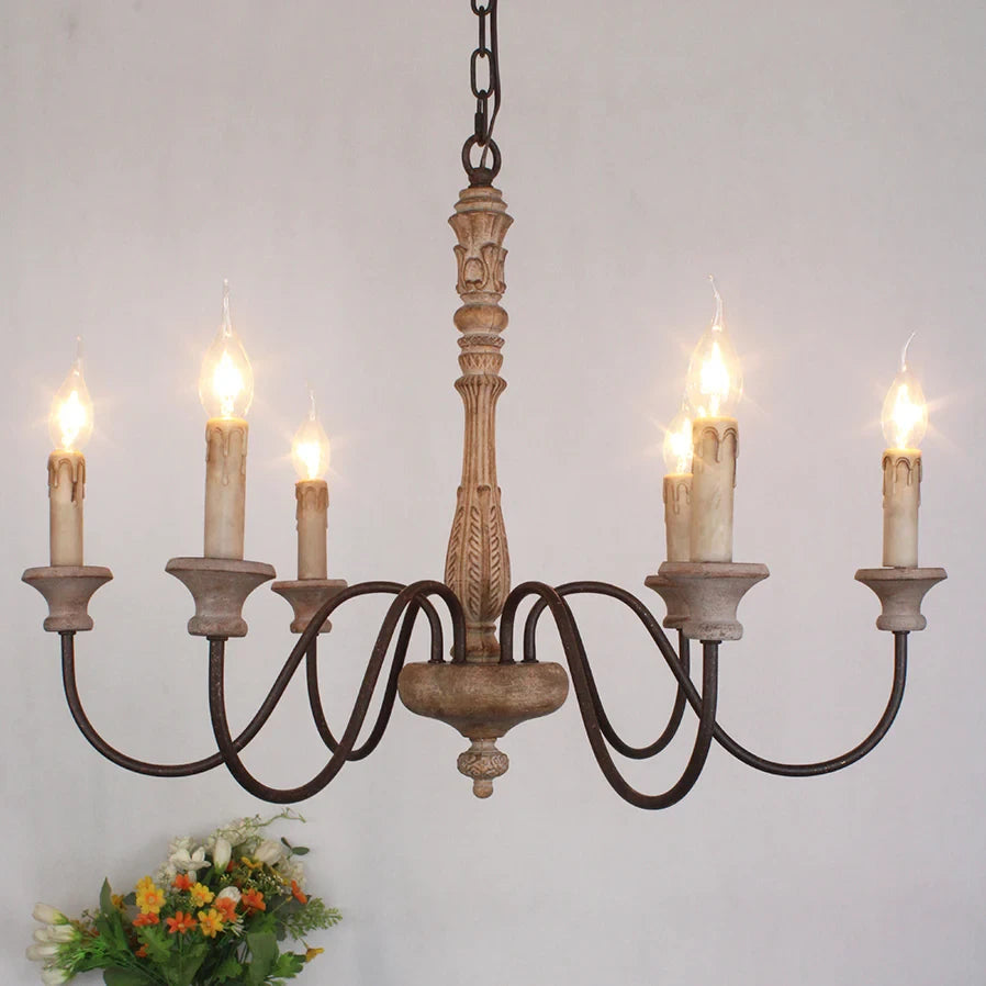 Baroque Distressed Candle Pendant