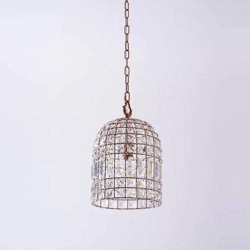 Vintage Crystal Cage Chandelier Studio Display