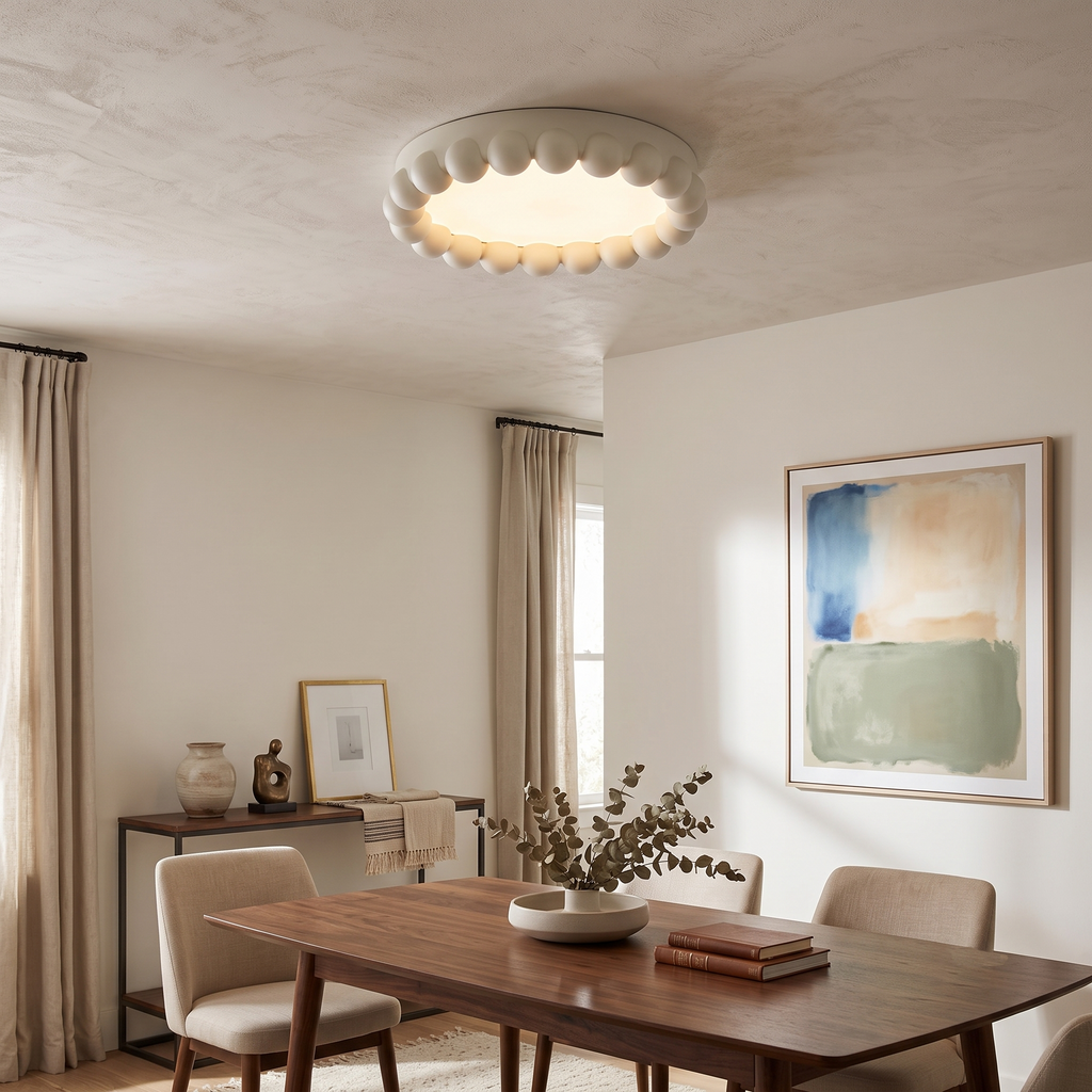 Beaded Resin LED Flush Mount