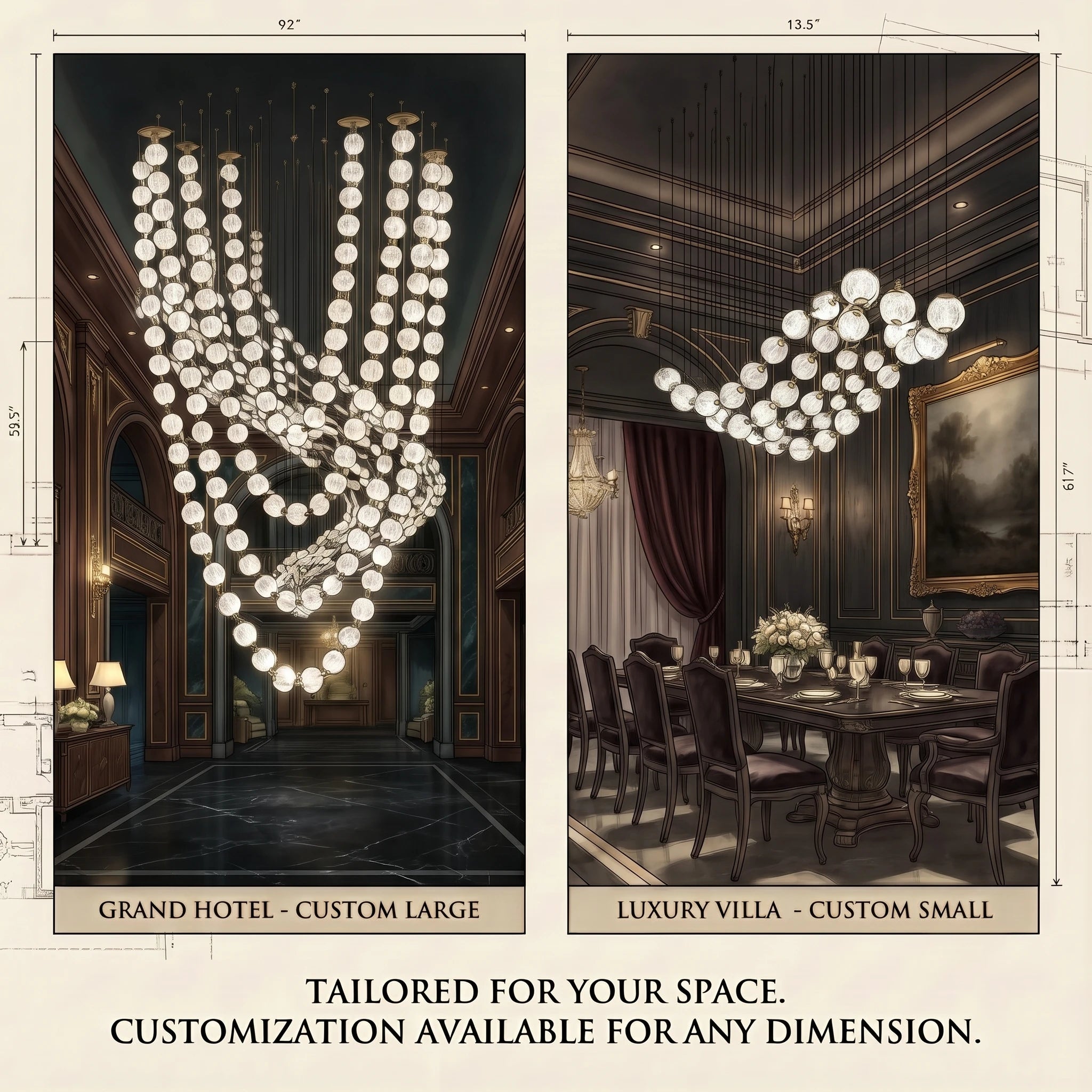 Beaded Strand Chandelier