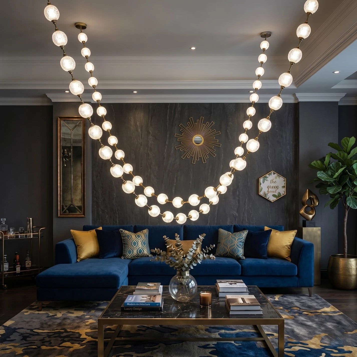 Beaded Strand Chandelier
