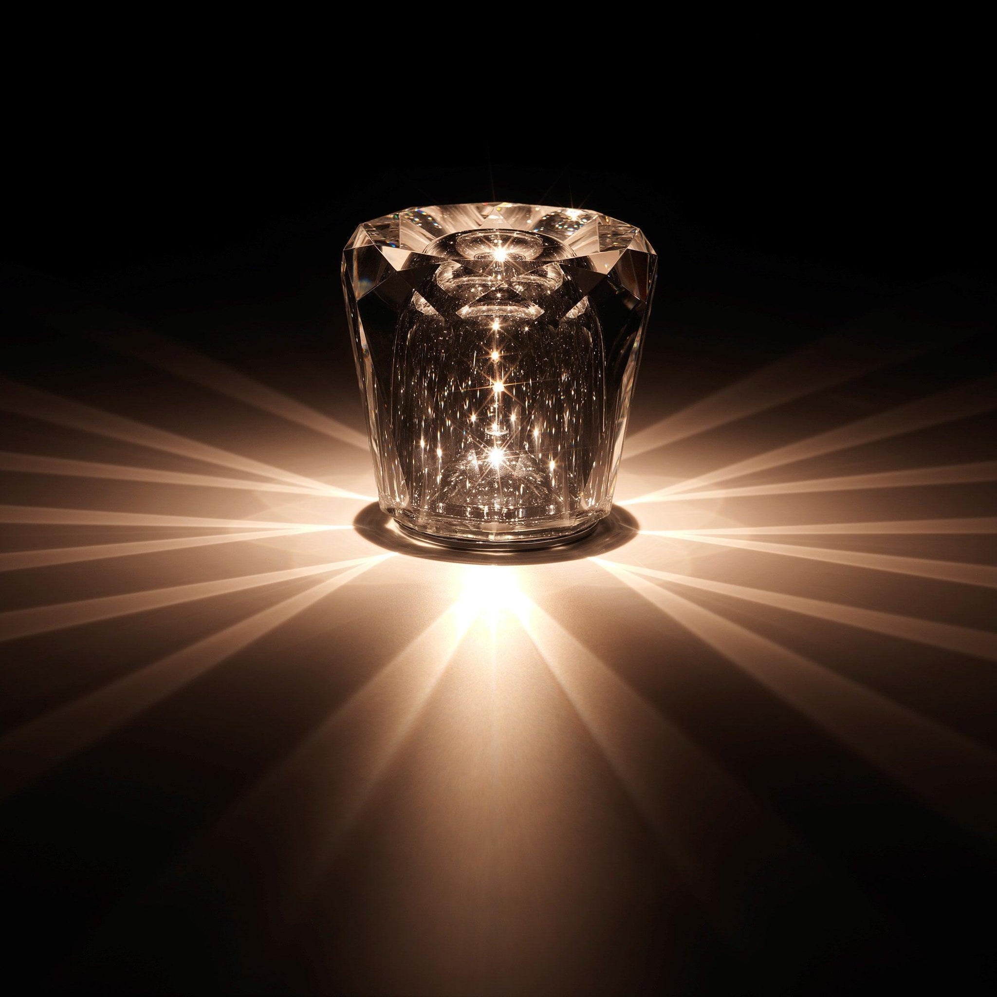 Becrux Crystal Cordless Table Lamp