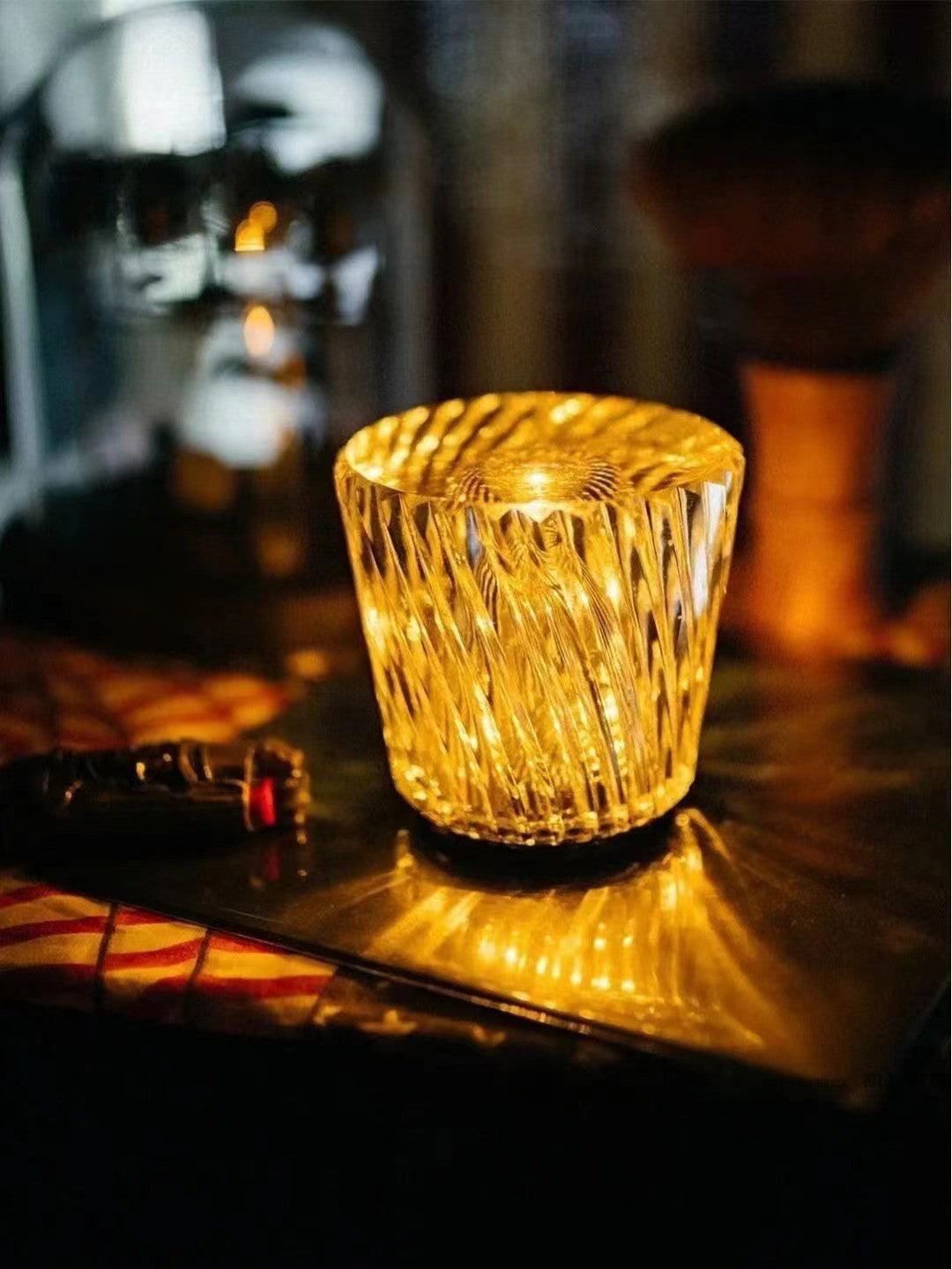 Becrux Crystal Cordless Table Lamp