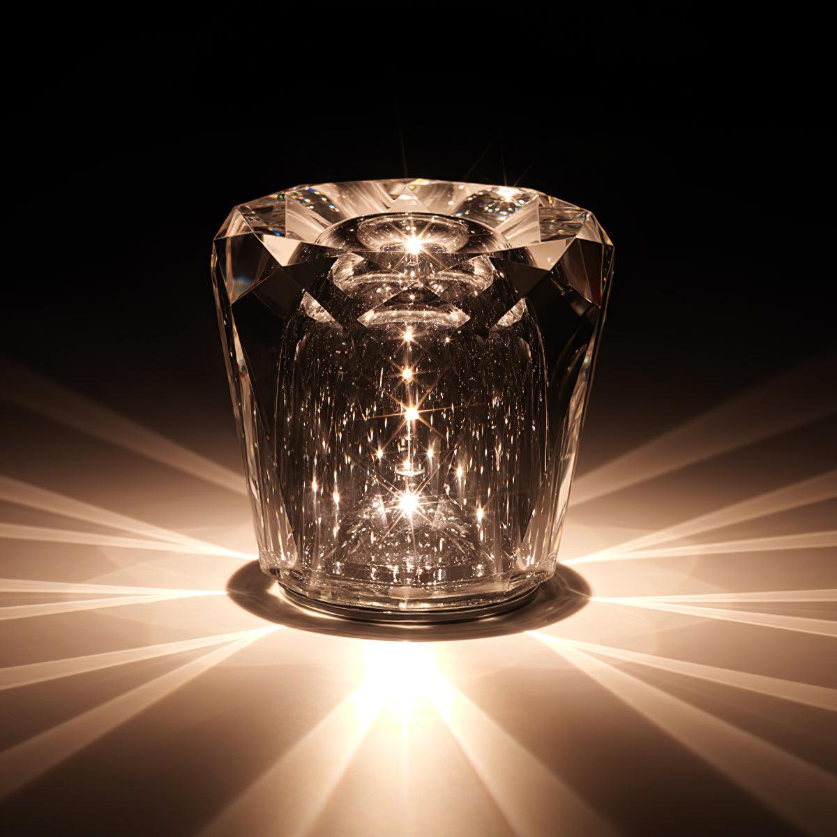 Becrux Crystal Cordless Table Lamp