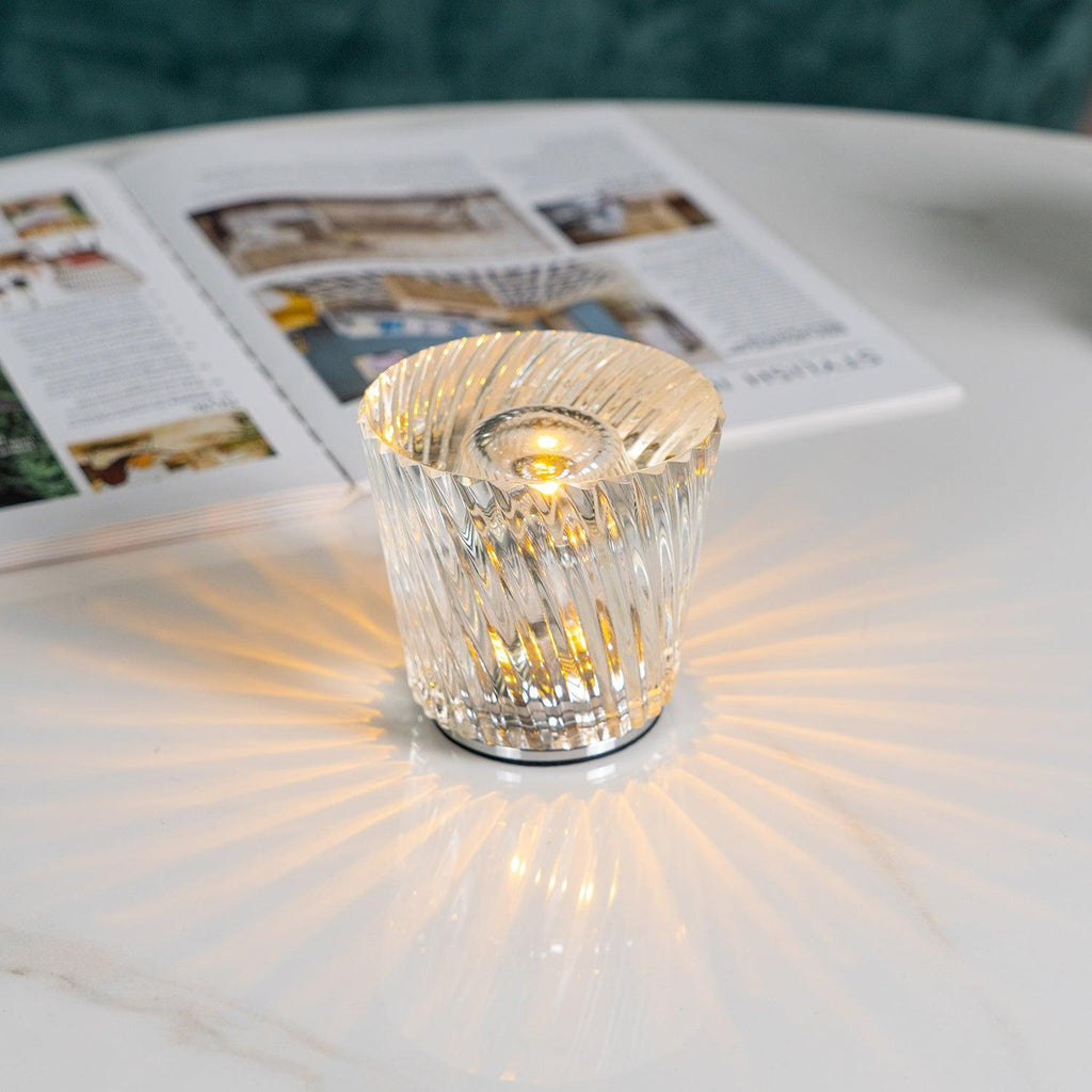 Becrux Crystal Cordless Table Lamp