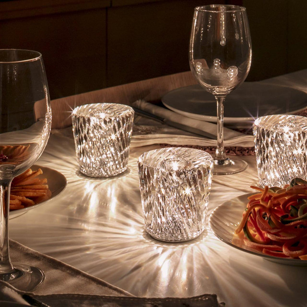 Becrux Crystal Cordless Table Lamp