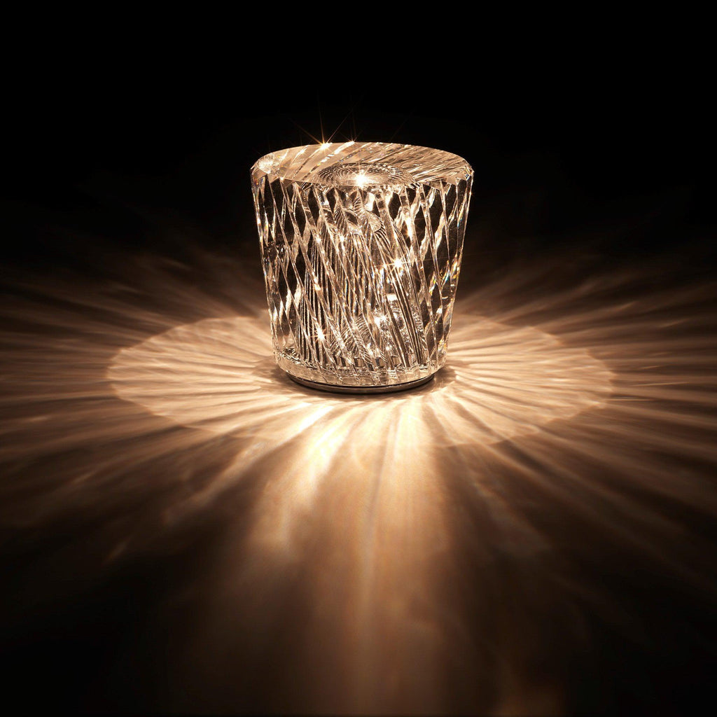 Becrux Crystal Cordless Table Lamp