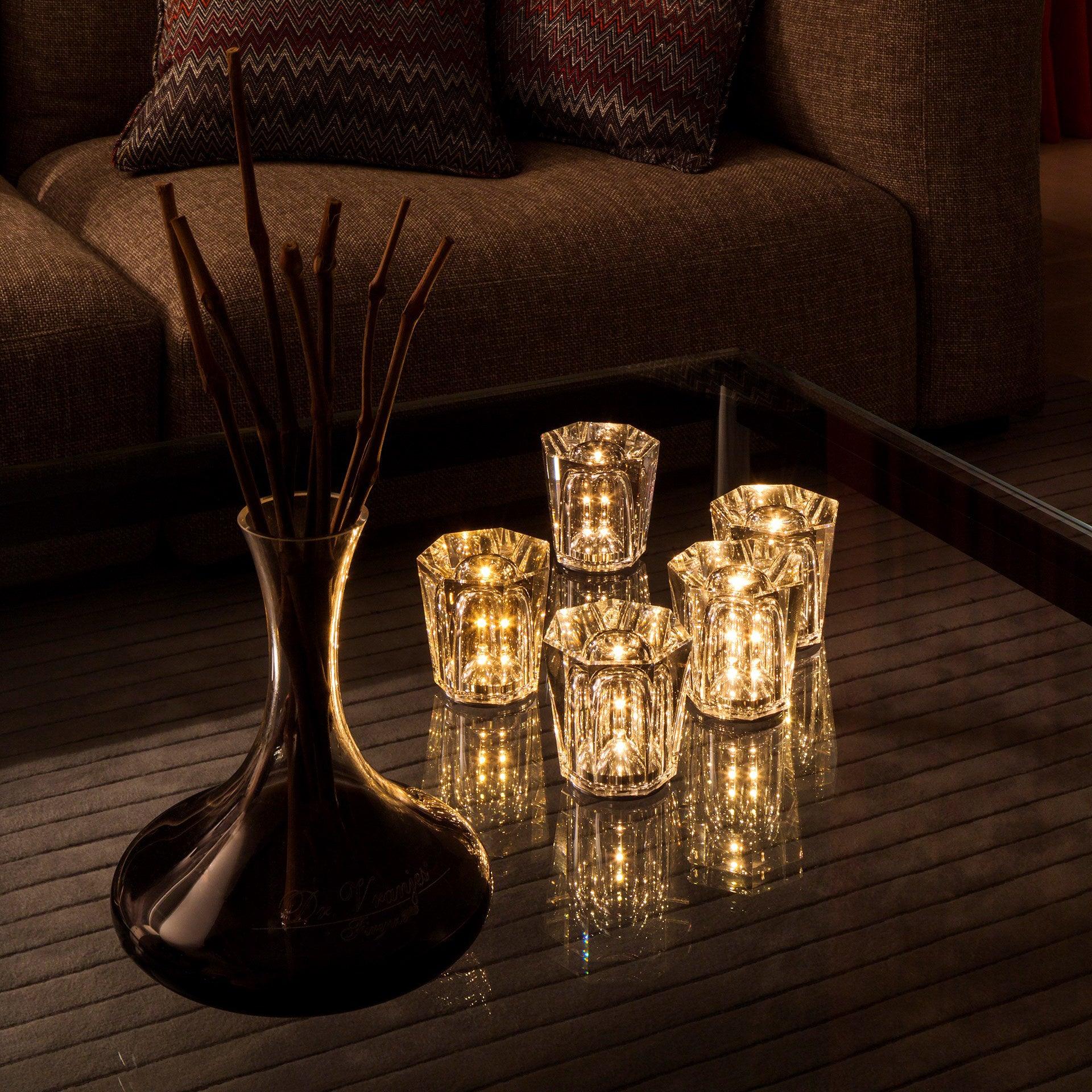 Becrux Crystal Cordless Table Lamp