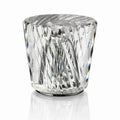 Front View of Modern Classic Faceted Crystal Cordless Table Lamp Studio Display