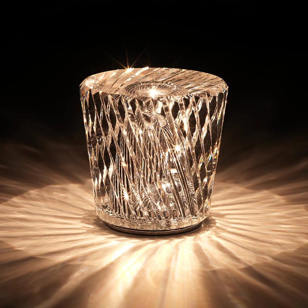 Becrux Crystal Cordless Table Lamp