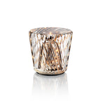 Front View of Modern Amber Rounded Crystal Cordless Table Lamp Studio Shot