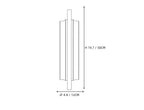 Long Alabaster Pillar Wall Sconce Line Art Dimension Diagram
