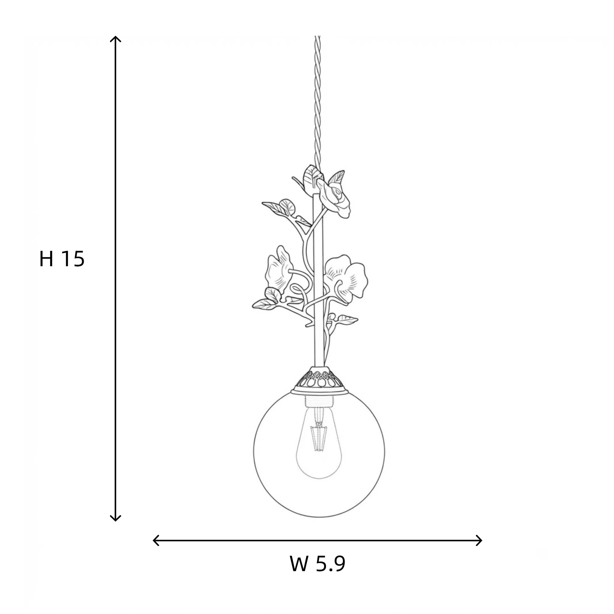 Blush Glass Rattan Sphere Pendant