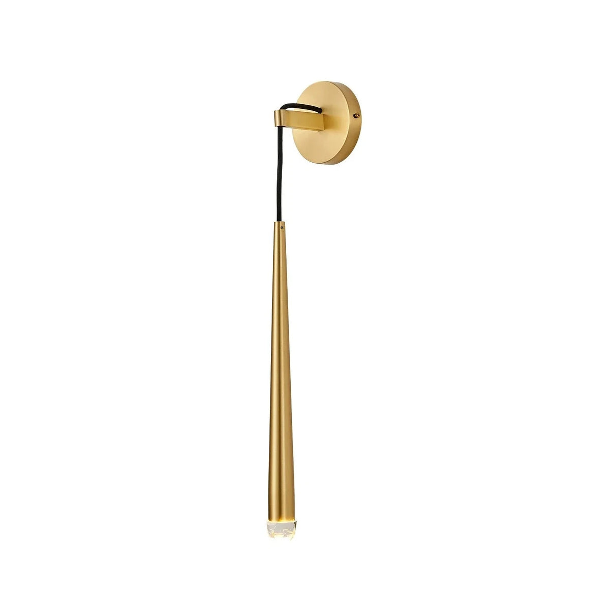 Modern Minimalist Hanging Cone LED Wall Sconce on Pure White Background