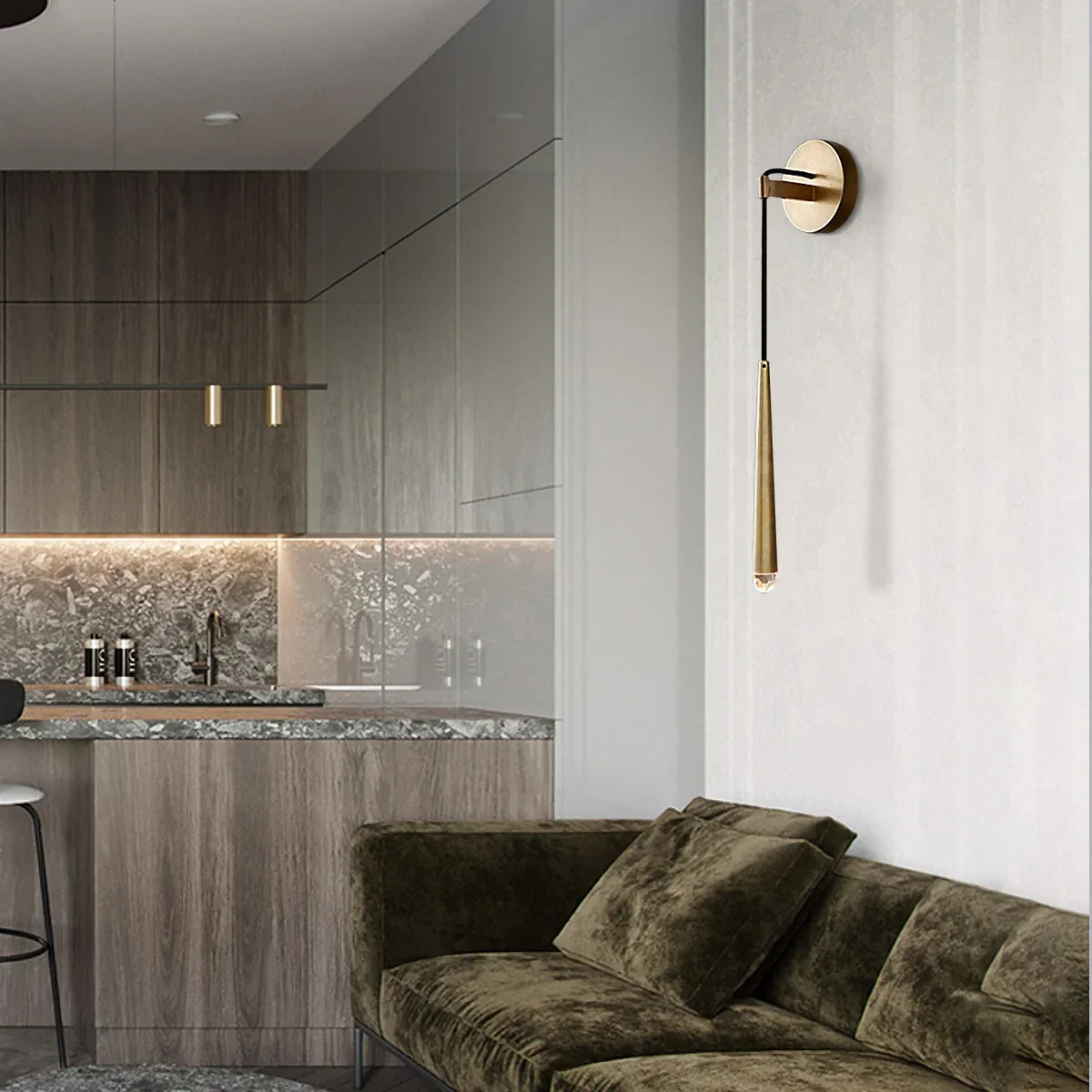 Brass Spinal Tube Wall Lamp