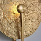 Close Up View of Illuminated Center Glow and Vertical Metal Rod Details