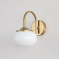 Brass Glass Globe Wall Sconce