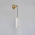 Modern Alabaster Dome Cylinder Sconce Studio Product Shot