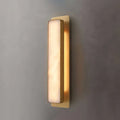 Brushed Brass Rectangular Alabaster Wall Light Studio Display