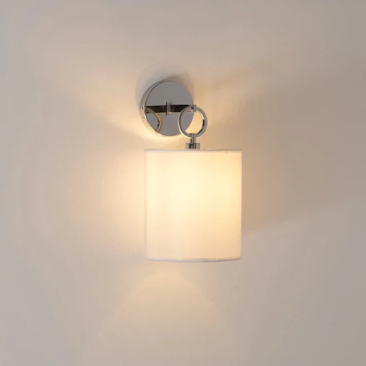 Brass & Linen Hoop Sconce