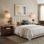 Brass & Linen Hoop Sconce