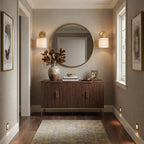 Brass & Linen Hoop Sconce