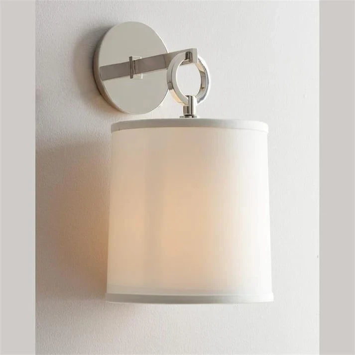 Brass & Linen Hoop Sconce
