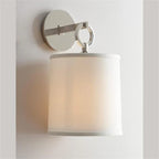 Brass & Linen Hoop Sconce