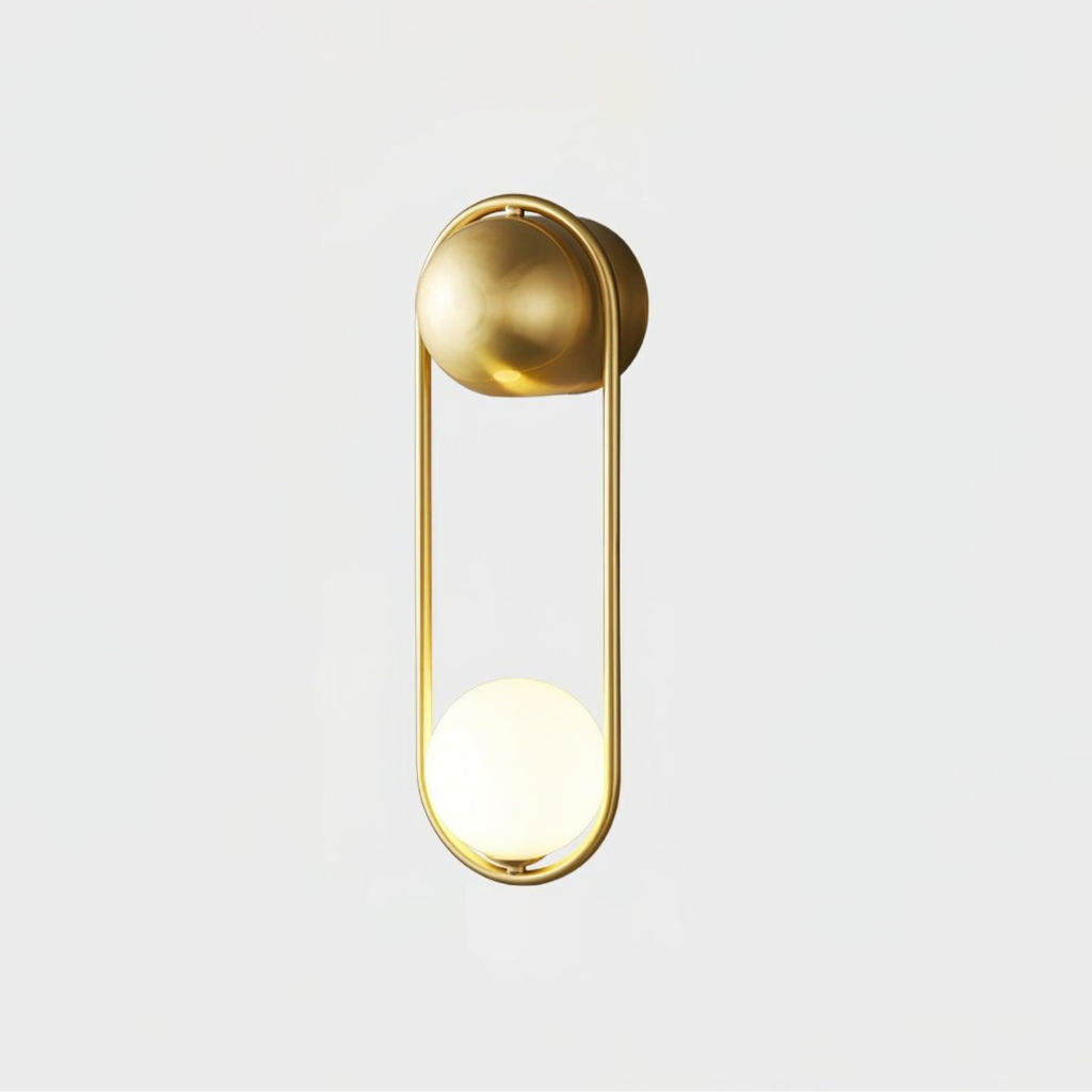 Brass Orb Wall Sconce