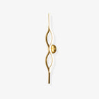 Brass and Silica Gel Linear Sconce