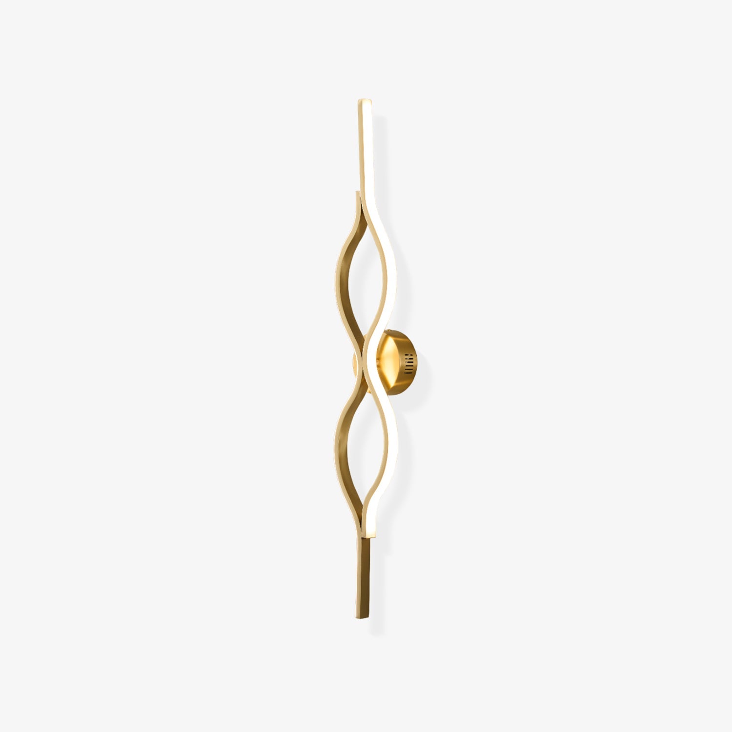 Brass and Silica Gel Linear Sconce