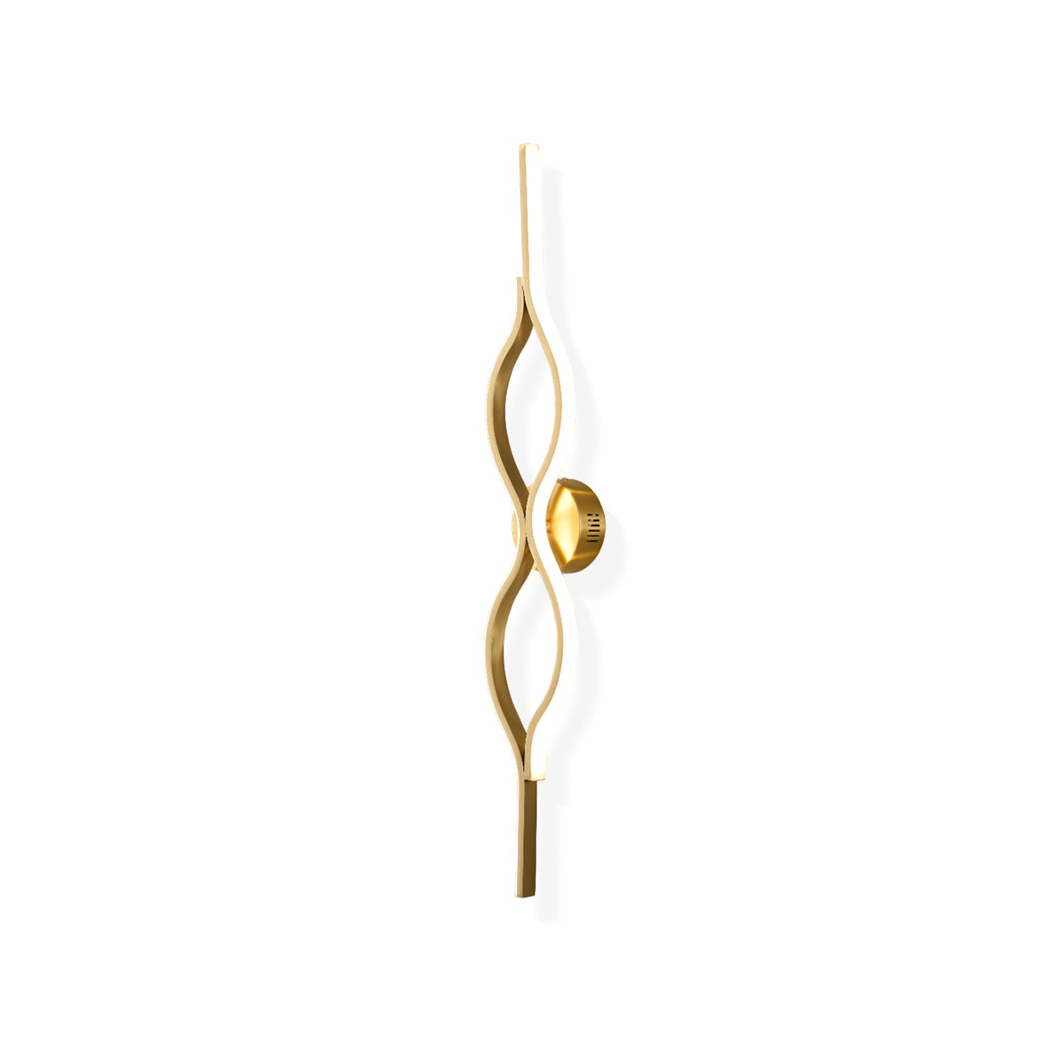 Brass and Silica Gel Linear Sconce