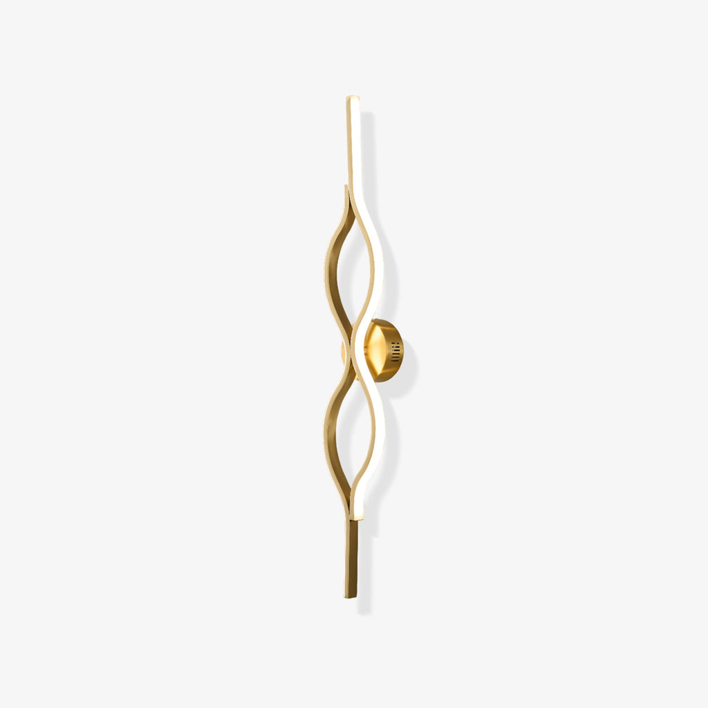 Brass and Silica Gel Linear Sconce