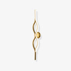 Brass and Silica Gel Linear Sconce