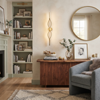 Brass and Silica Gel Linear Sconce