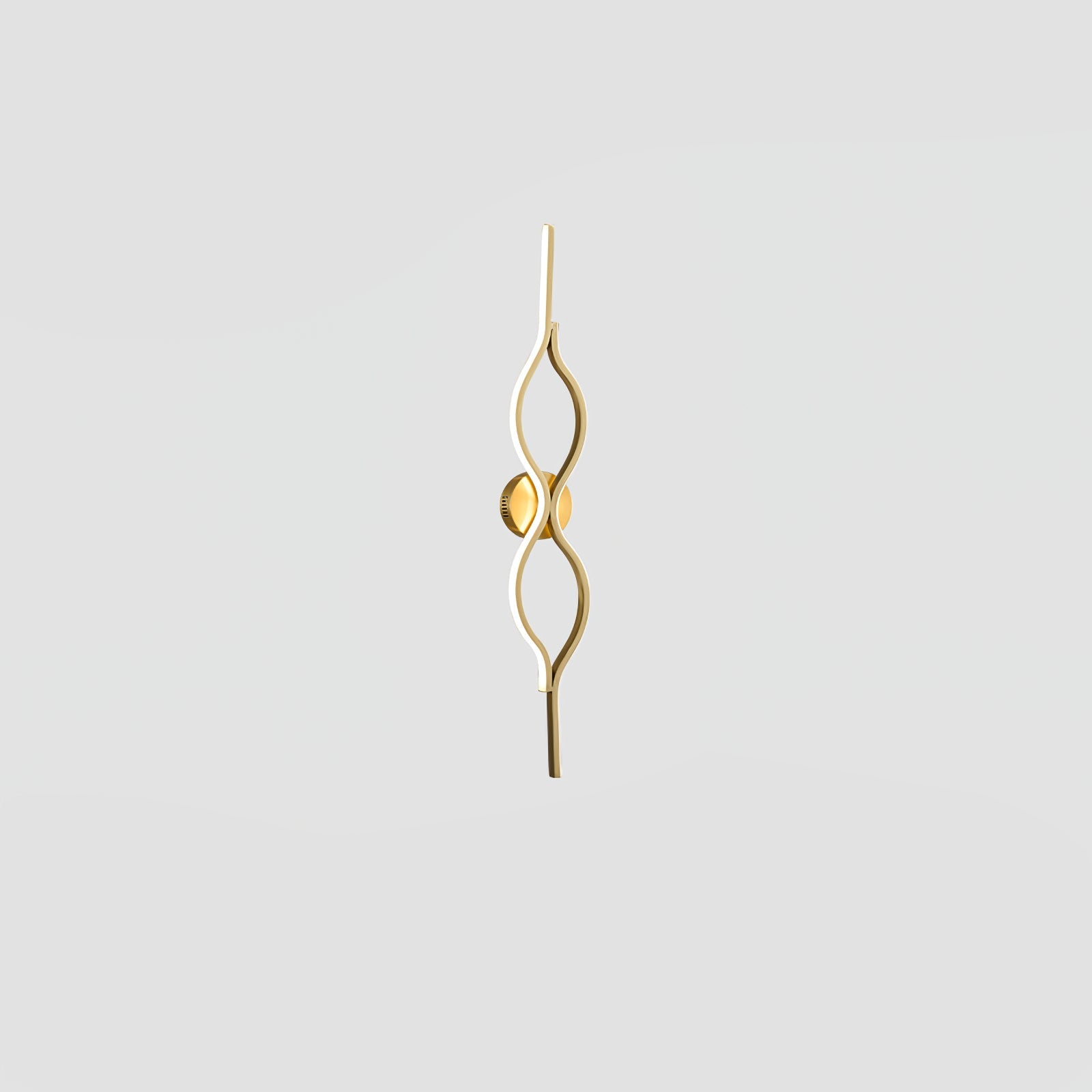Brass and Silica Gel Linear Sconce