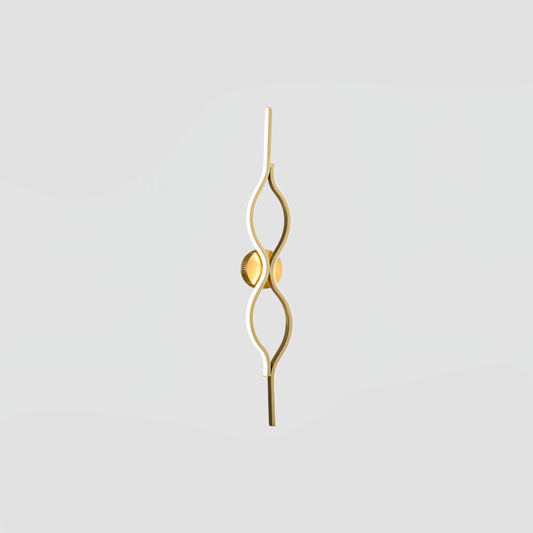 Brass and Silica Gel Linear Sconce