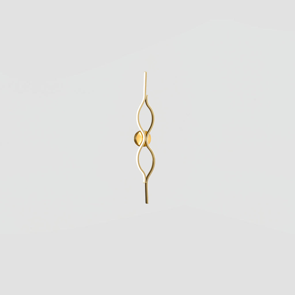 Brass and Silica Gel Linear Sconce