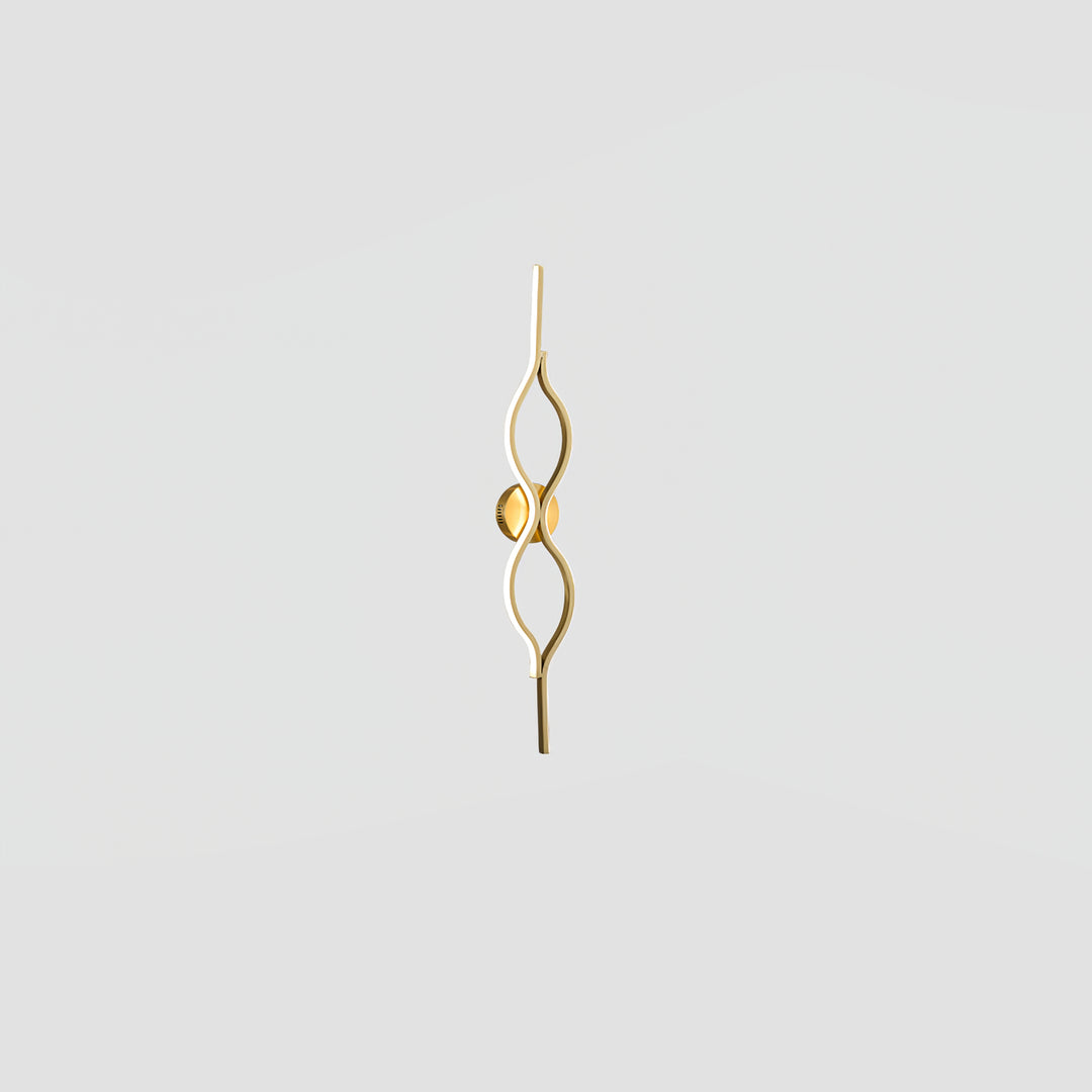 Brass and Silica Gel Linear Sconce
