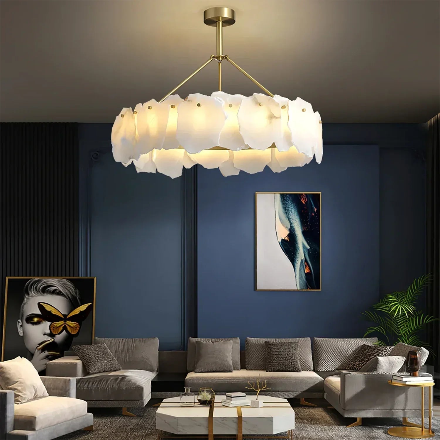 Burton Alabaster Chandelier