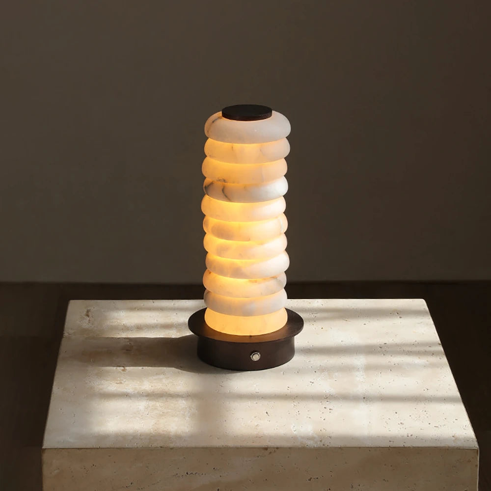 Calla Alabaster Stacking Table Lamp