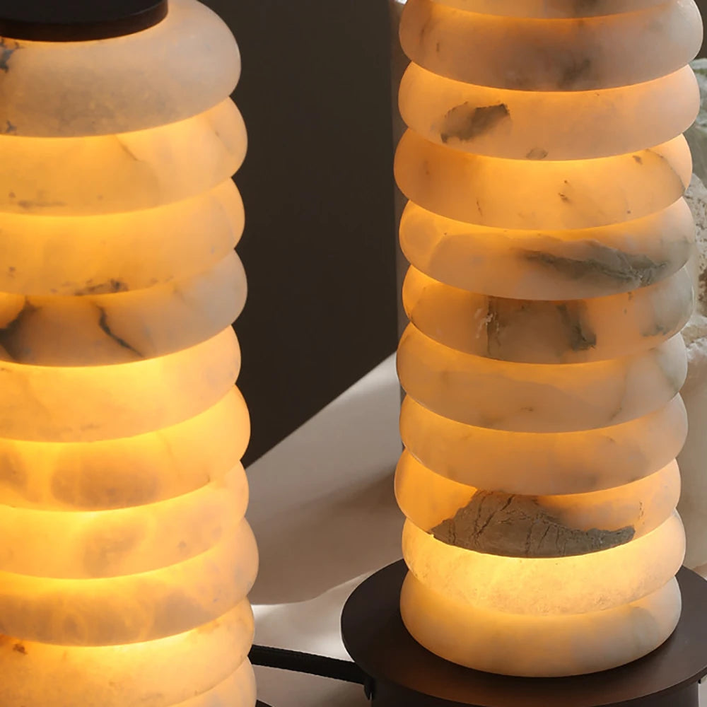 Calla Alabaster Stacking Table Lamp