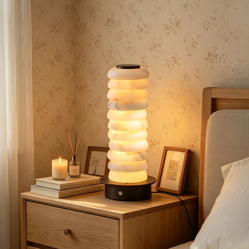 Calla Alabaster Stacking Table Lamp