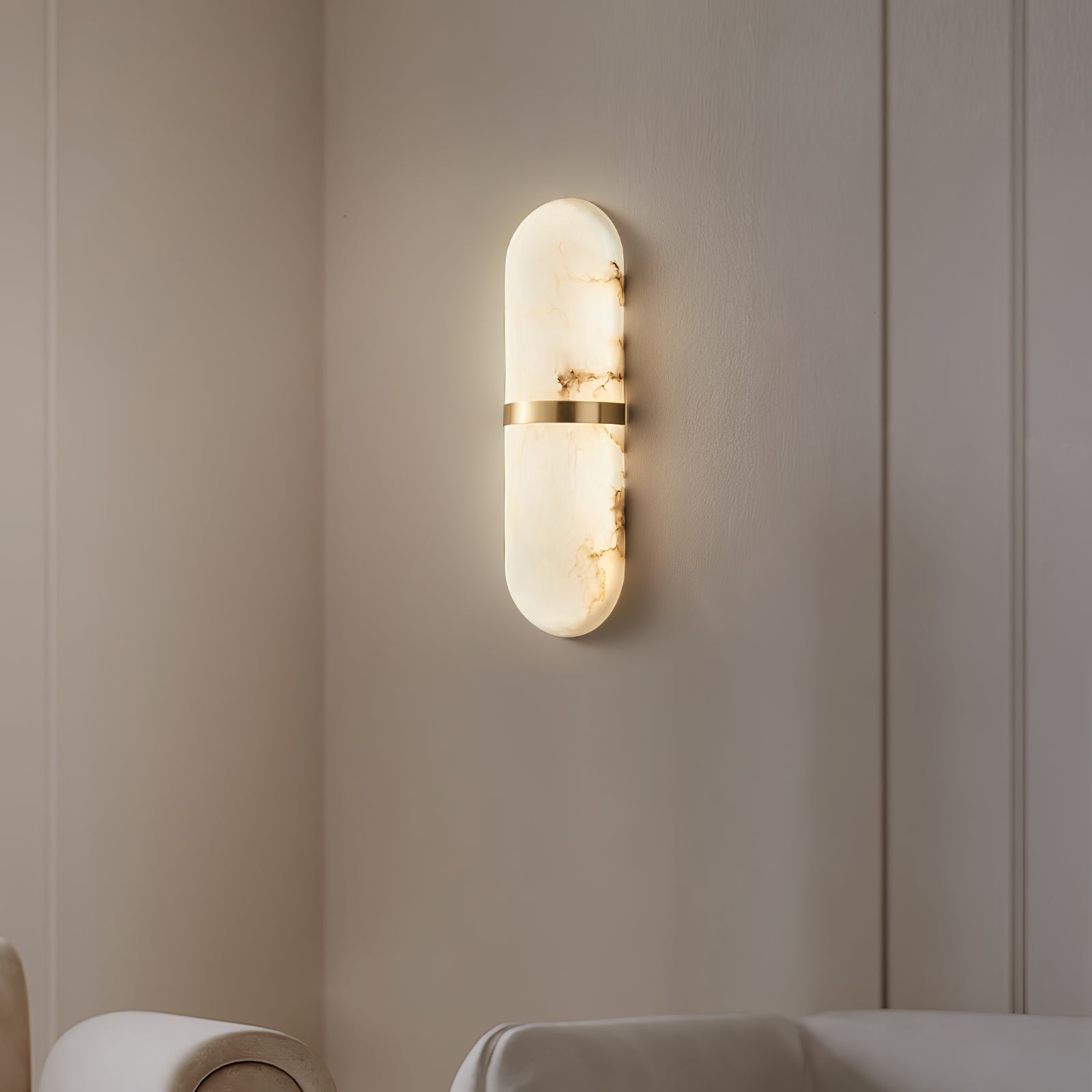 Capsule Alabaster Sconce